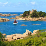 pink granite coast, brittany coast near ploumanach, france